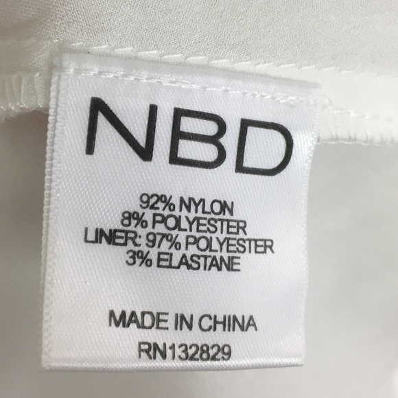 NBD | White Floral Print Open Back Dress - M2 - Picture 5 of 10